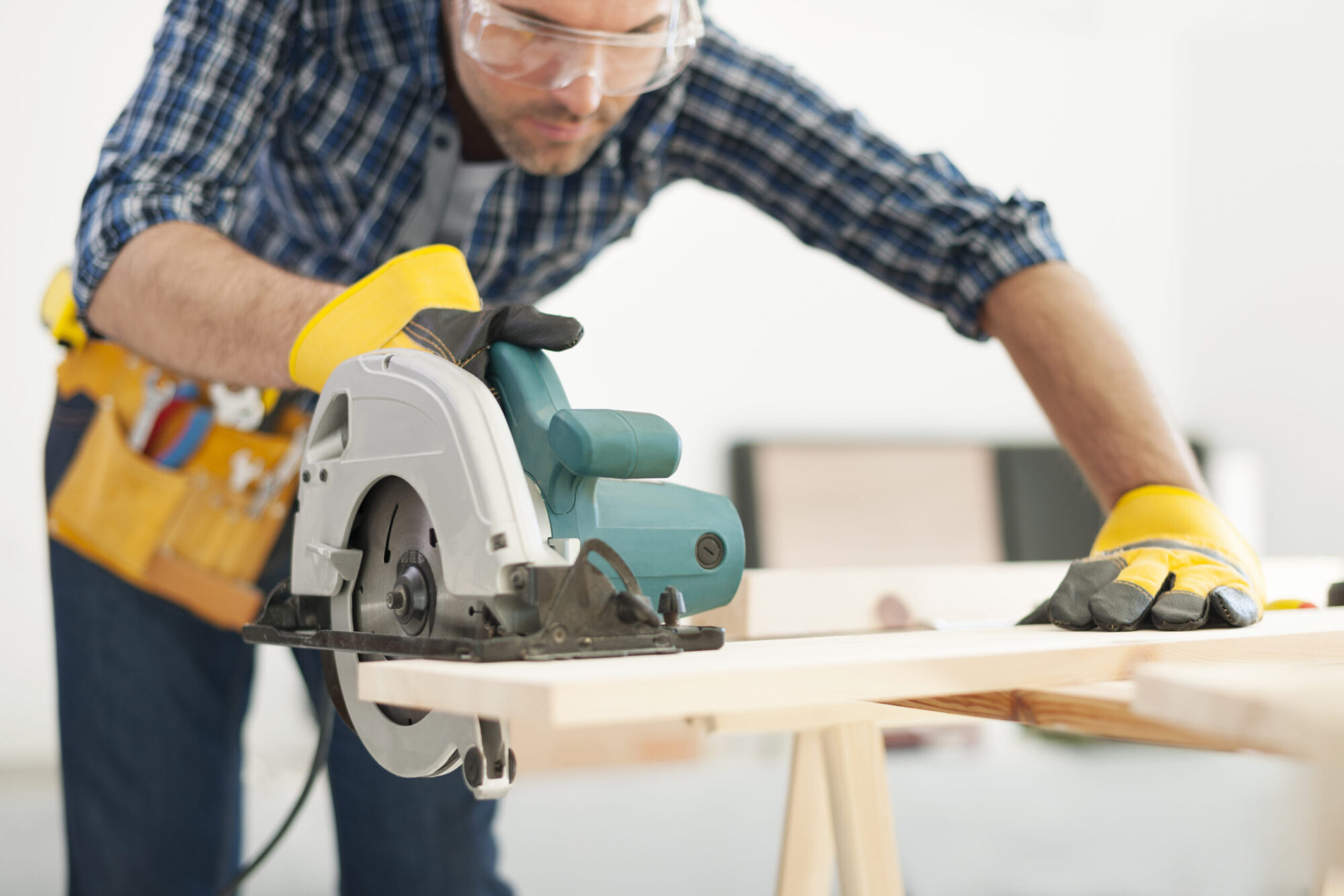 Person with power tools